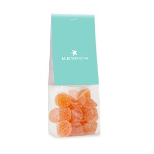 100 g orangene VitaminC Berries im Standbeutel mit Werbereiter