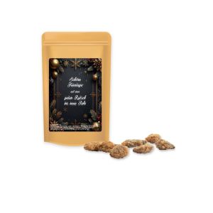 30 g Feuergebrannte Mandeln ohne Zuckerzusatz im Mini Doypack mit Werbeetikett