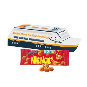3D Präsent Schiff mit Lorenz Nic Nac's und Werbedruck