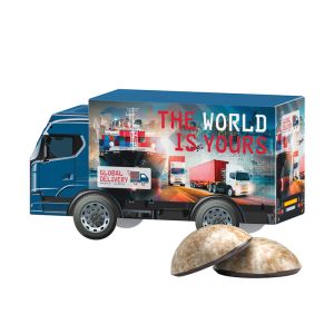 3D Präsent LKW mit mini Christstollen und Werbedruck