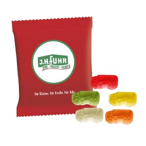 6,5 g HARIBO Mini-LKWs Fruchtgummi im Werbetütchen mit Logodruck