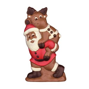 225 g Weihnachtsfigur Weihnachtsmann trägt Elch