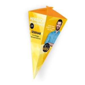 Schultüte mit Milka Schokoladentafel und mit Logodruck