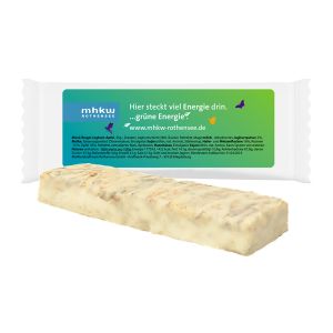 Express Joghurt-Apfel Müsliriegel im Flowpack mit Werbeetikett