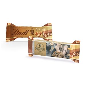 Lindt Piemont Riegel im Werbeschuber mit Logodruck