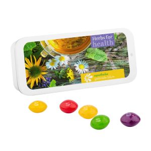 18 g Skittles Kaubonbons in Schiebedeckeldose mit Werbedruck