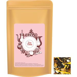 42 g Tee Erdbeer-Himbeere im Midi Doypack mit Werbeetikett