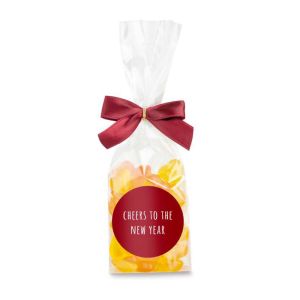 80 g Secco Fruchtgummi-Herzen im Flachbeutel mit Werbeetikett