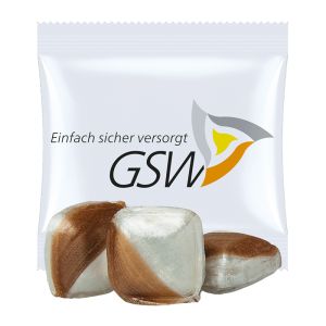 7 g Minz-Ecken Bonbons im Werbetütchen mit Werbedruck
