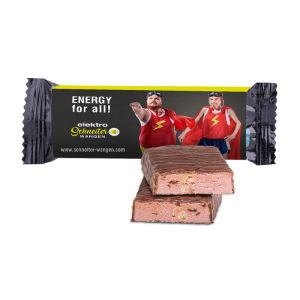 Proteinriegel Cranberry Cassis im Werbeschuber mit Logodruck