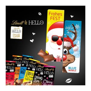 Xmas Schokolade von Lindt HELLO in Werbekartonage
