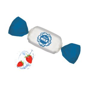 Kaubonbon Erdbeere im Werbewickler