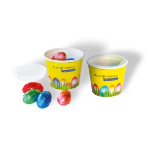 Snackdose Ostereier mit Werbebanderole