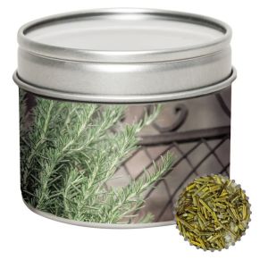 75 g Rosmarin-Salz in Sichtfensterdose mit Werbeetikett