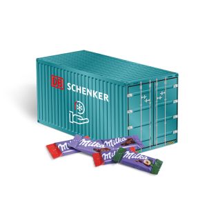 3D Präsent Container Milka Naps mit Werbedruck