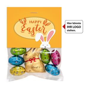40 g Lindt Oster-Mix im Flachbeutel mit Werbereiter