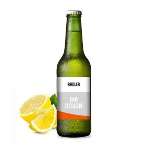Naturradler Biermischgetränk mit Werbeeetikett