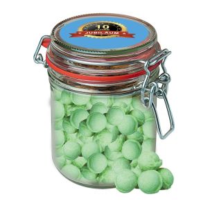 200 g Waldmeister-Brause Bonbons im Maxi Bonbonglas mit Werbeetikett
