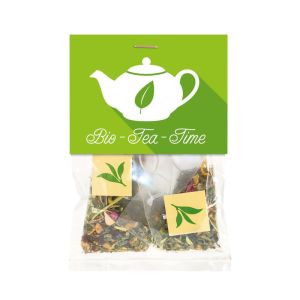 Bio Tea-Times mit Werbereiter