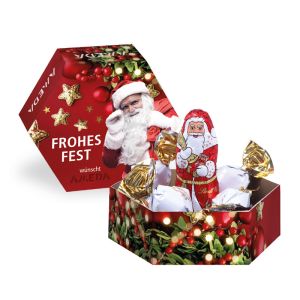 Kleine Lindt Weihnachts-Präsentbox mit Werbedruck