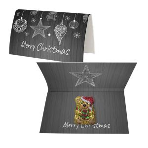 Express 7 g Schoko-Weihnachtsbärchen auf Werbekarte