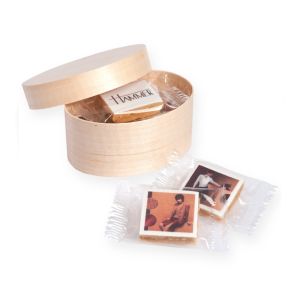 80 g Plätzchen in ovaler Spandose mit Logodruck