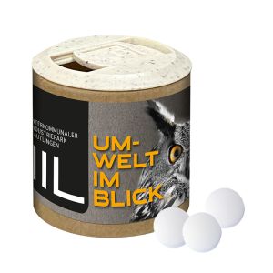 72 g zuckerfreie Pfefferminzpastillen in Papier-Werbedose