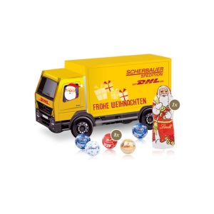 Weihnachts-Express LKW Lindt mit Werbebedruckung