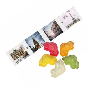 4er HARIBO Mini-Autos Fruchtgummi Kettenbeutel mit Werbebedruckung