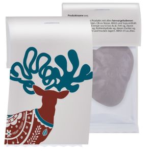 12 g Lebkuchen-Schokoherz im Flowpack mit Werbereiter