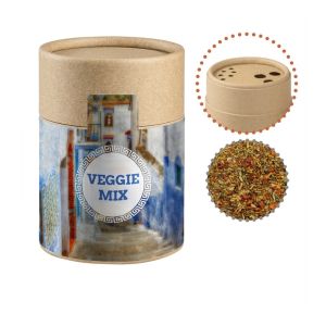 50 g Gewürzmischung Mediterraner Veggie Mix im Kraftpapierstreuer Midi mit Werbeetikett