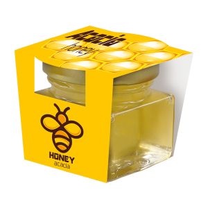 40 ml Bio Akazienhonig im Glas mit Werbeschuber und Logodruck