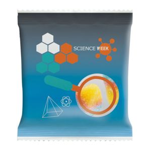 Fruchtgummi Pyramiden im Werbeflowpack