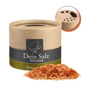 55 g Ukrainisches Gulasch-Schaschlik-Salz im Kraftpapierstreuer Mini mit Werbeetikett