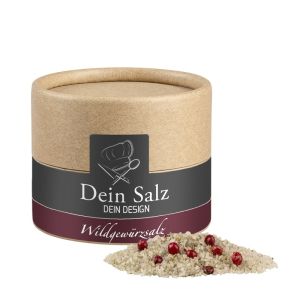 45 g Norwegisches Wildgewürzsalz in Kraftpapierdose Mini mit Werbeetikett