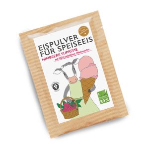 30 g Himbeere-Eispulver im Portionsbeutel mit Werbeanbringung