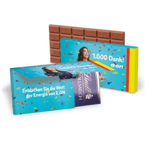 Mailing-Grußkarte Lindt Schokotafel mit Werbedruck