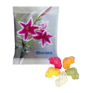 15 g HARIBO Mini-Autos Fruchtgummi im Werbetütchen mit Logodruck