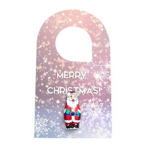Logo-Türhänger mit Mini Weihnachtsmann