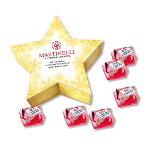 Mon Chéri Stern-Geschenkbox mit Werbedruck