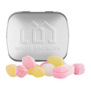 19 g Bonbons in Klappdeckeldose mit Prägung