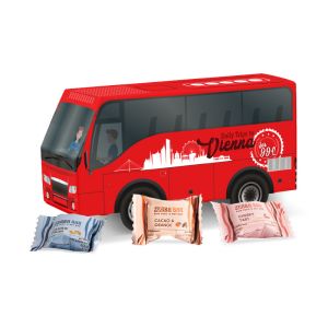 3D Präsent Bus Zonama Zebra Bar Mini mit Werbedruck
