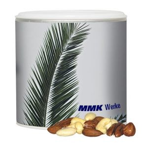 100 g Bio NusskernMix in Pappdose mit Werbedruck und Einleger