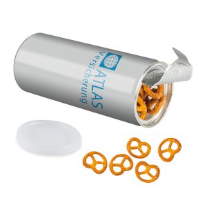 Snack Roll mit Mini Salzbrezeln und Logodruck