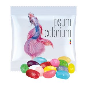 10 g Jelly Beans Sauer-Mix im Werbetütchen mit Werbedruck