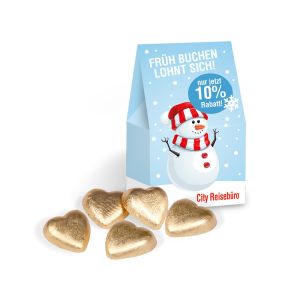 Christmas Mini Präsent Lindt Herzen mit Werbedruck