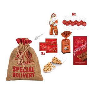 Weihnachtspräsent im Jutesack No 4 mit Werbeanbringung
