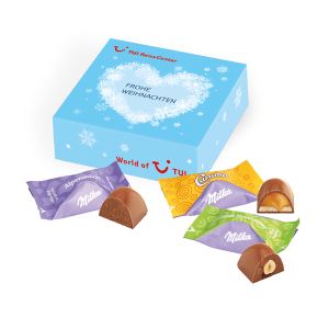 Weihnachtspräsent Milka Zarte Momente mit Werbedruck