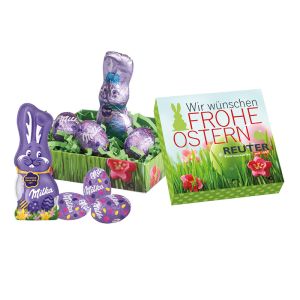 Osternest Milka Schokoladenmischung mit Werbedruck