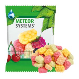 9 g Bio Schaumzucker zuckerreduziert im Werbetütchen mit Logodruck
